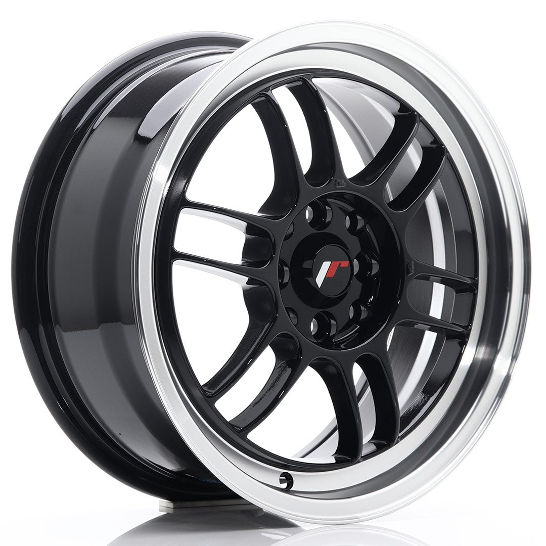 Llanta Japan Racing JR7 16x7 ET38 4x100/114 Gloss Black w/ Machined Lip