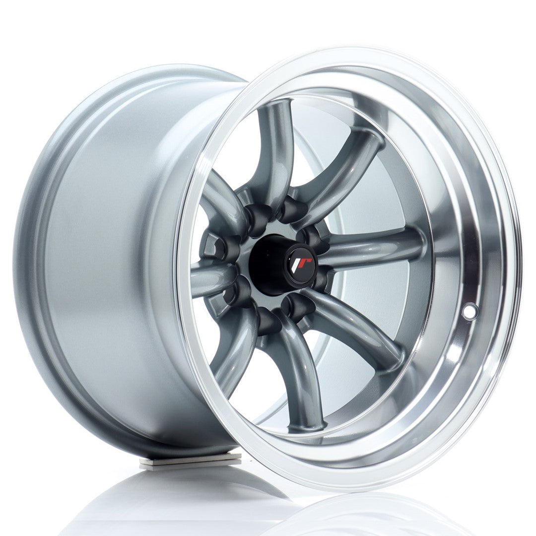 Llanta Japan Racing JR19 15x10,5 ET-32 4x100/114 Gun Metal w/ Machined Lip