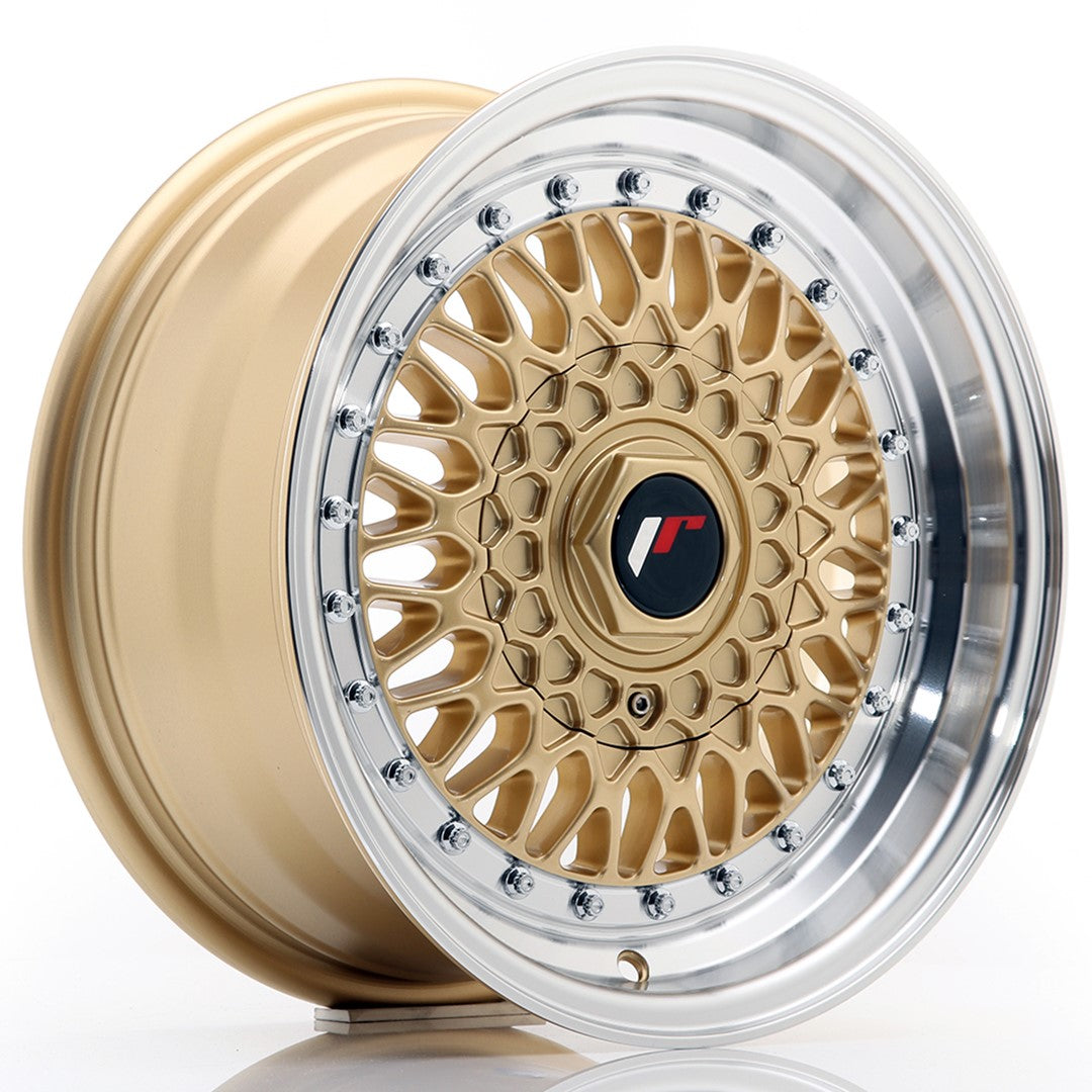 Llanta Japan Racing JR9 15x7 ET20 BLANK Gold w/ Machined Lip