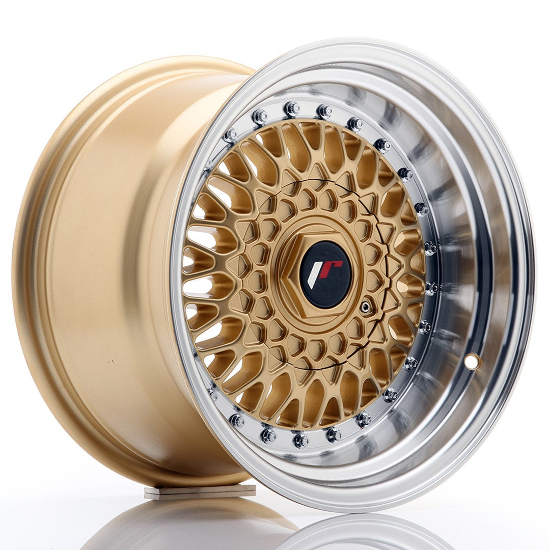 Llanta Japan Racing JR9 15x9 ET10 4x100/108 Gold w/ Machined Lip