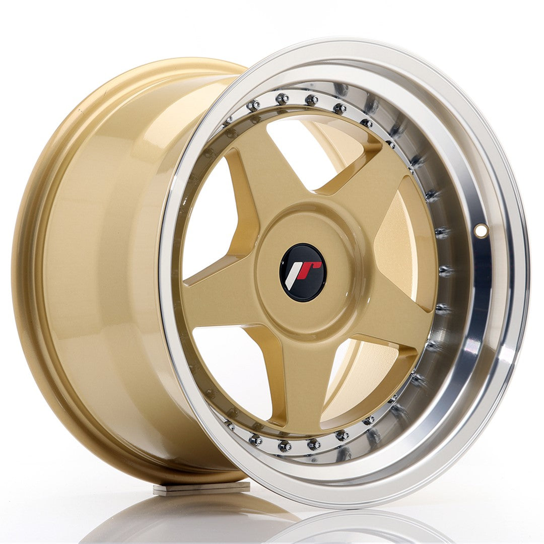 Llanta Japan Racing JR6 17x10 ET20 BLANK Gold w/ Machined Lip