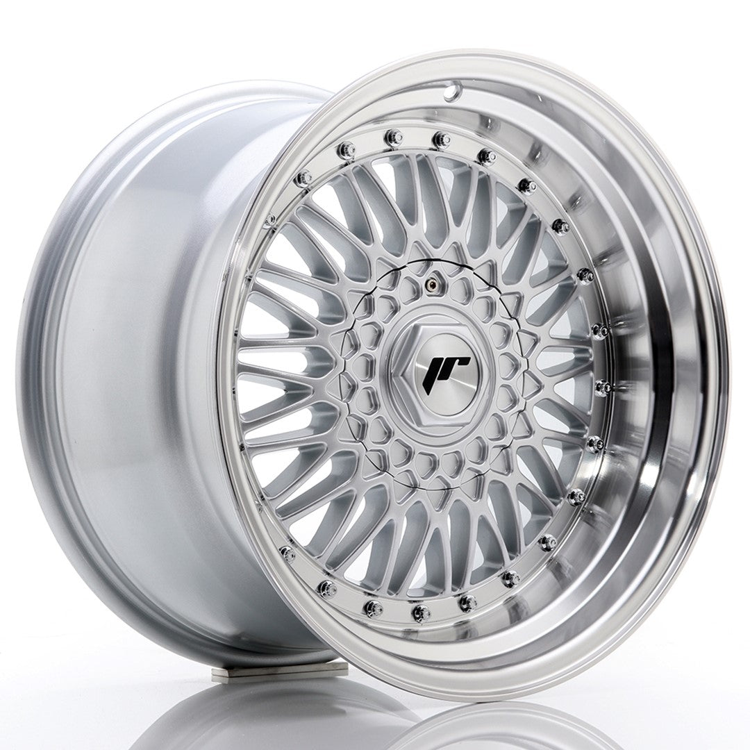 Llanta Japan Racing JR9 17x10 ET20 5x112/120 Silver w/ Machined Lip+Silver Rivets