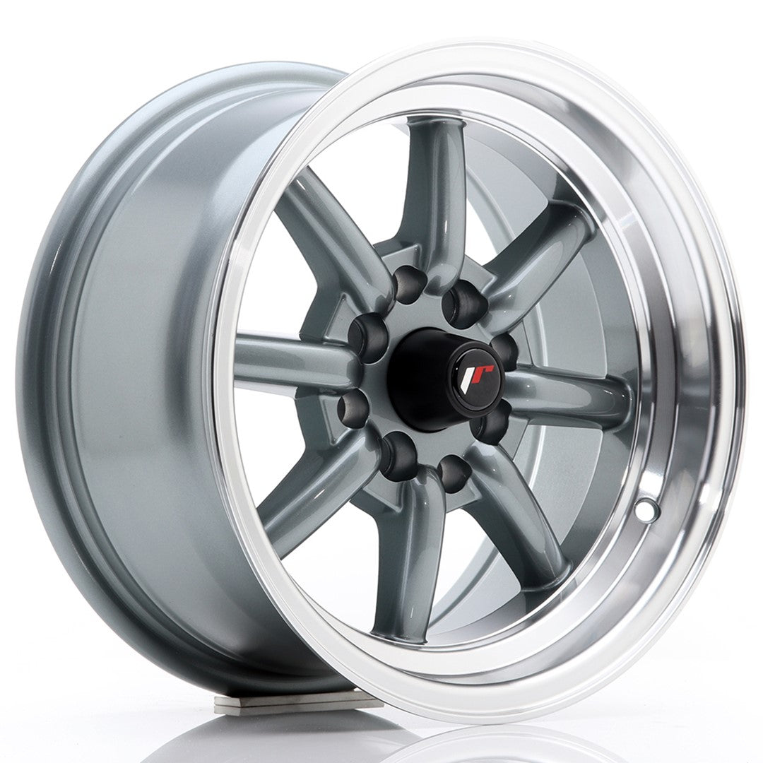 Llanta Japan Racing JR19 14x7 ET0 4x100/114 Gun Metal w/ Machined Lip