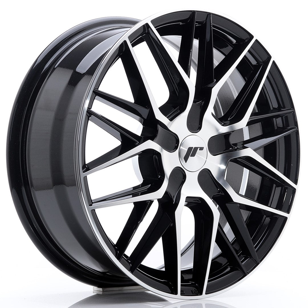 Llanta Japan Racing JR28 17x7 ET20-45 BLANK Gloss Black Machined Face