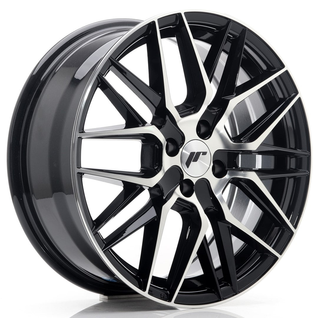 Llanta Japan Racing JR28 17x7 ET40 4x100 Gloss Black Machined Face