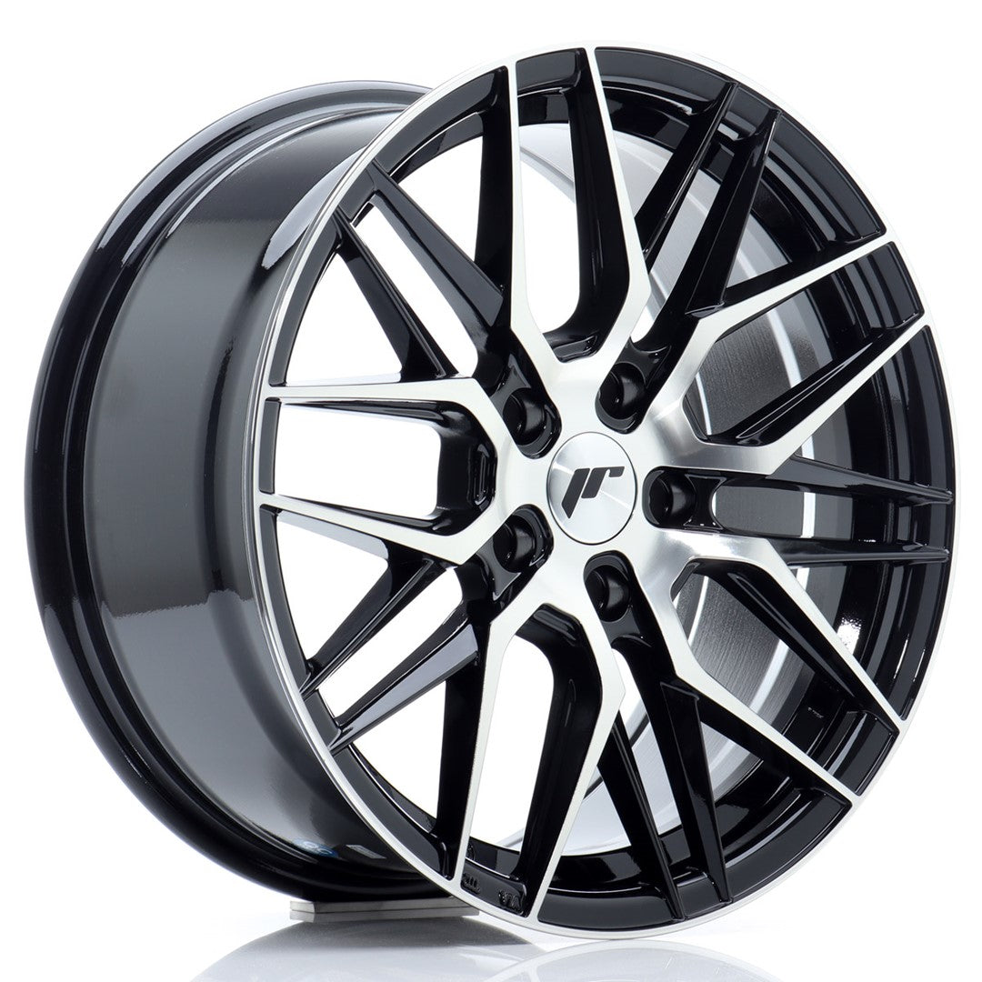 Llanta Japan Racing JR28 17x8 ET40 5x112 Gloss Black Machined Face