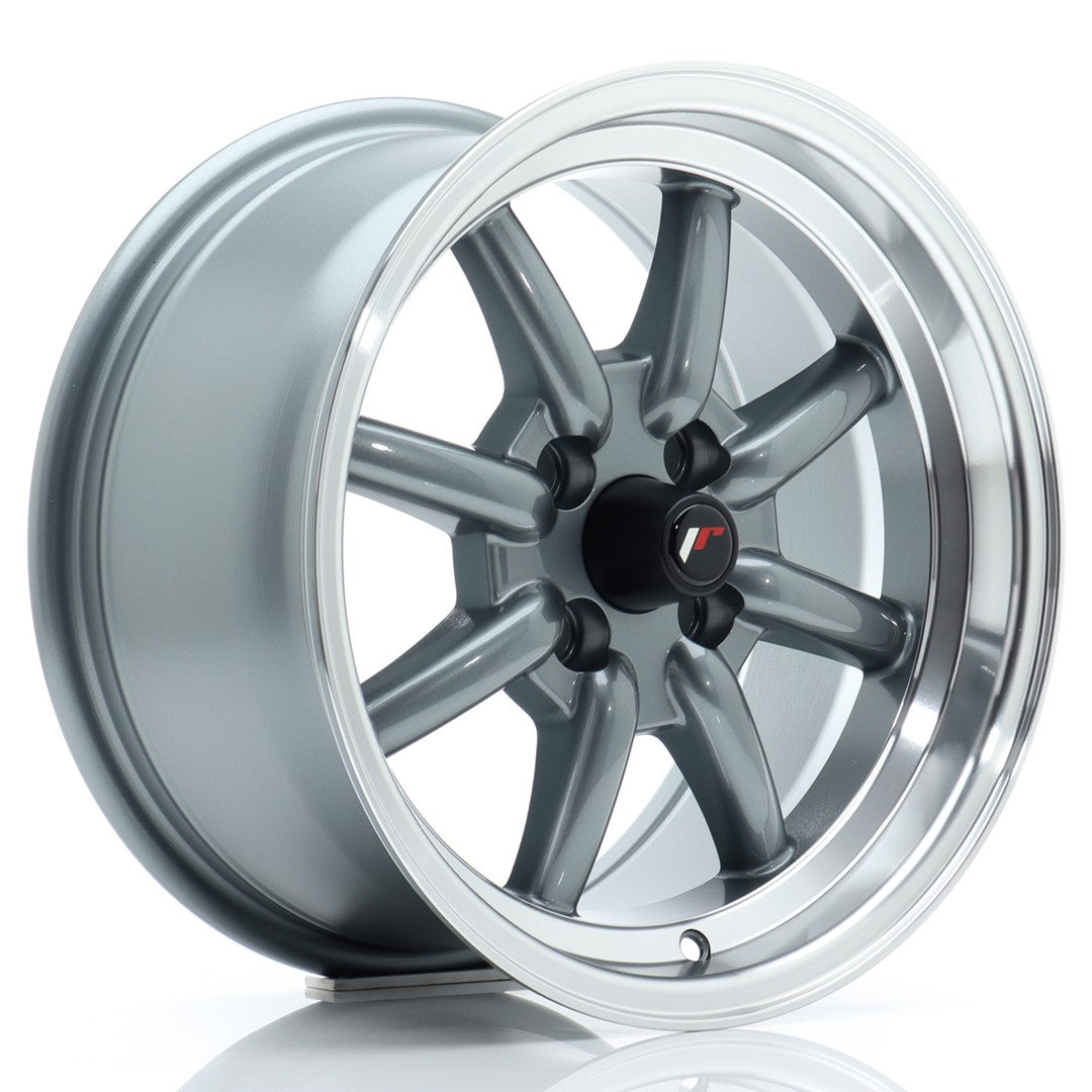 Llanta Japan Racing JR19 15x8 ET20 4x100 Gun Metal w/ Machined Lip