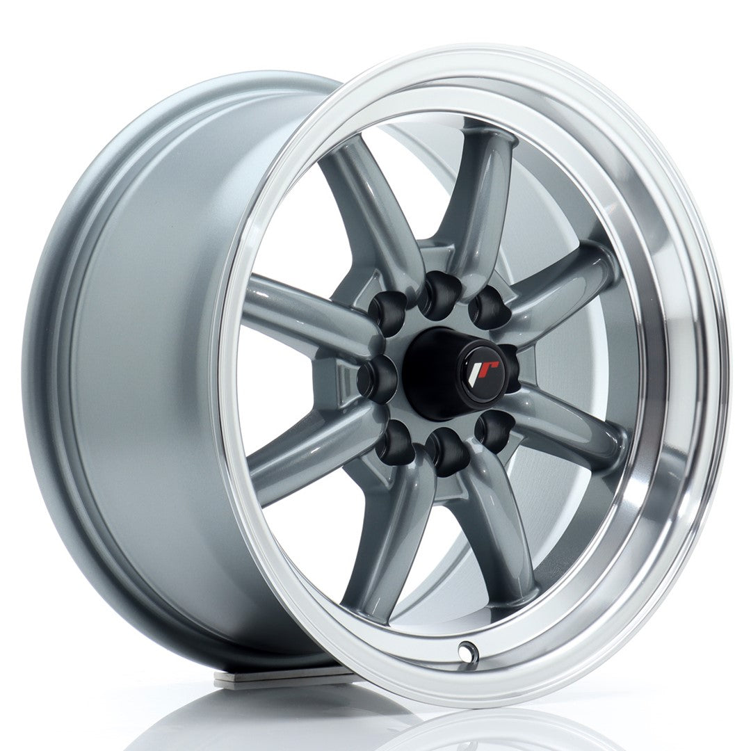 Llanta Japan Racing JR19 15x8 ET20 4x100/108 Gun Metal w/ Machined Lip