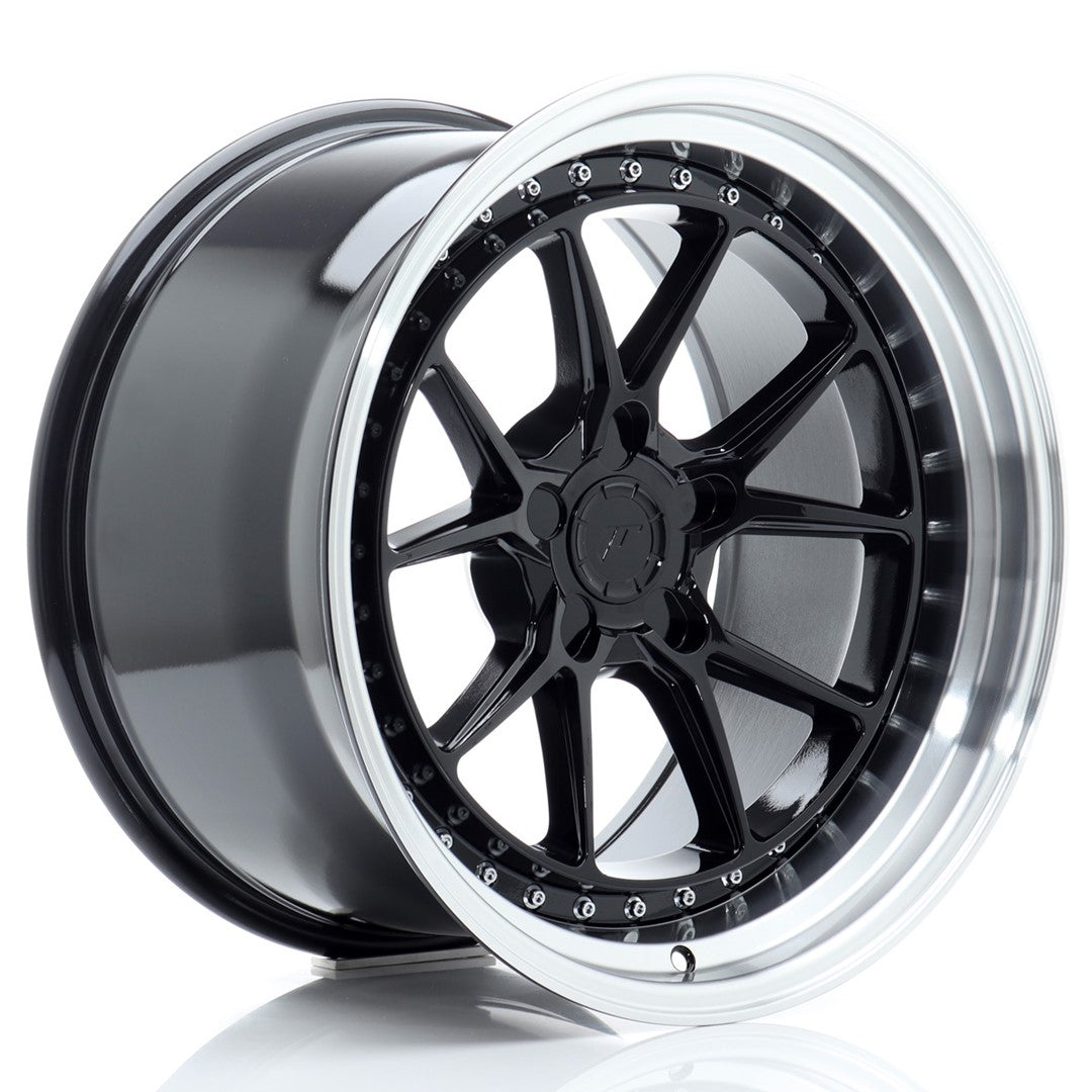 Llanta Japan Racing JR39 18x10,5 ET15-22 5H BLANK Gloss Black w/ Machined Lip