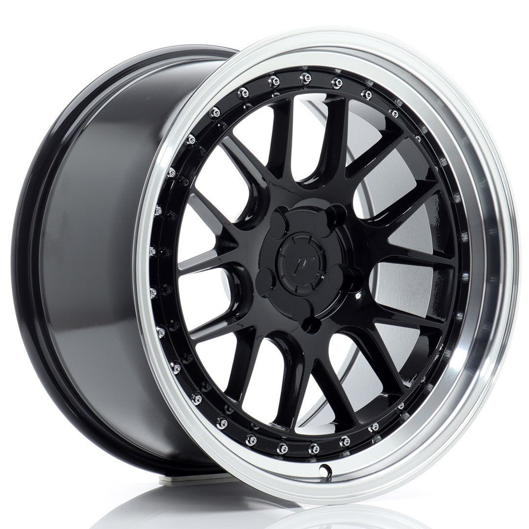 Llanta Japan Racing JR40 18x9,5 ET15-35 5H BLANK Gloss Black w/ Machined Lip