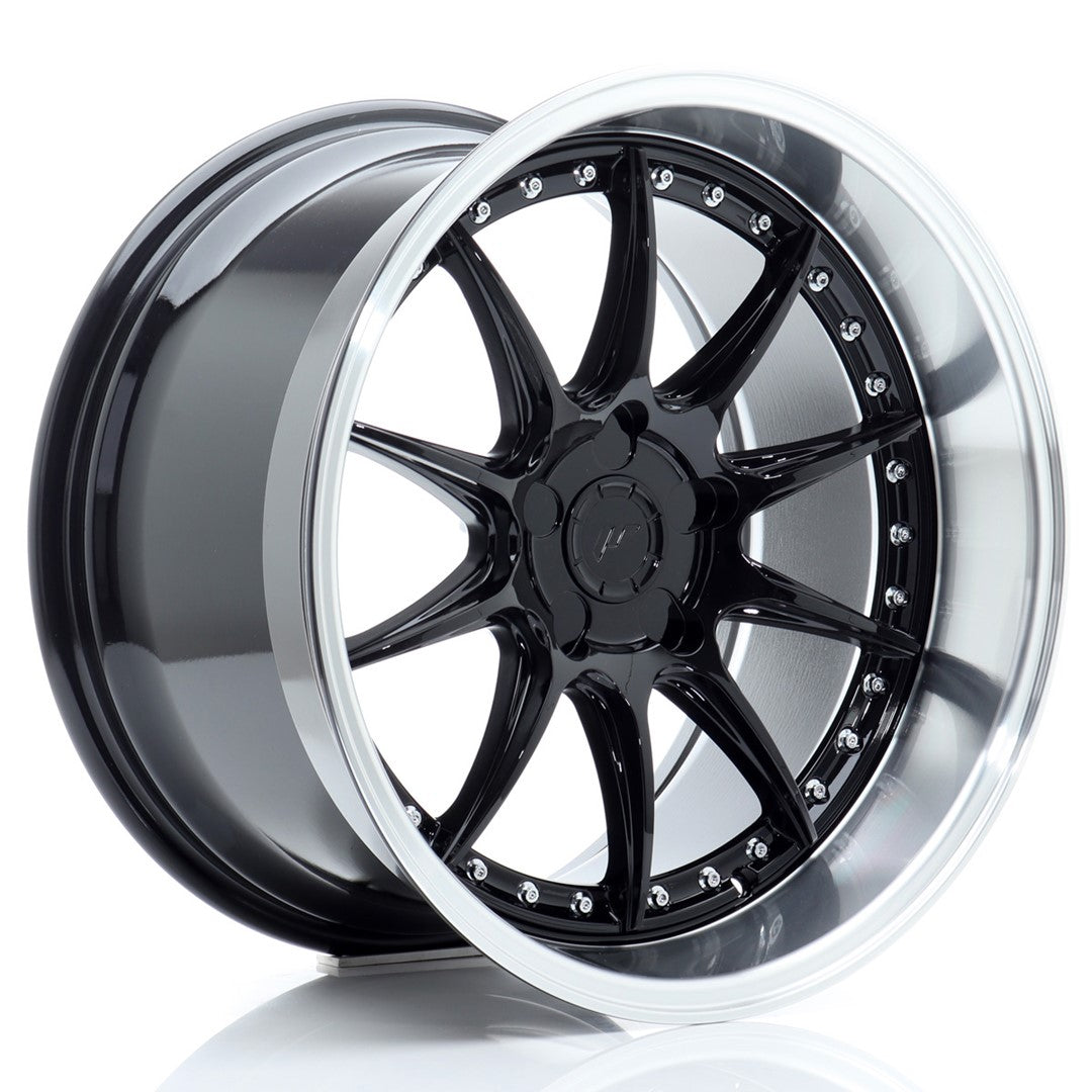 Llanta Japan Racing JR41 18x10,5 ET15-25 5H BLANK Gloss Black w/ Machined Lip