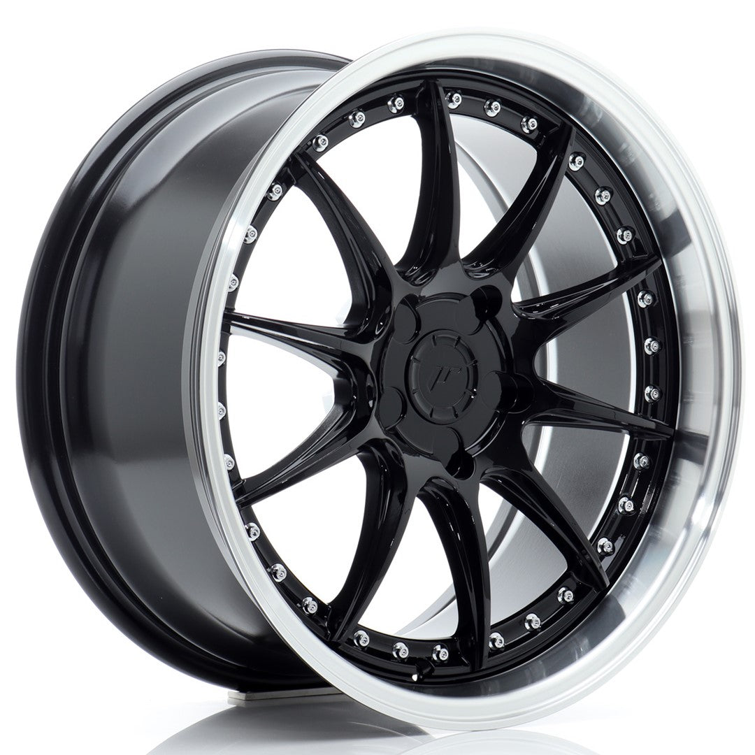 Llanta Japan Racing JR41 18x8,5 ET15-35 5H BLANK Gloss Black w/ Machined Lip