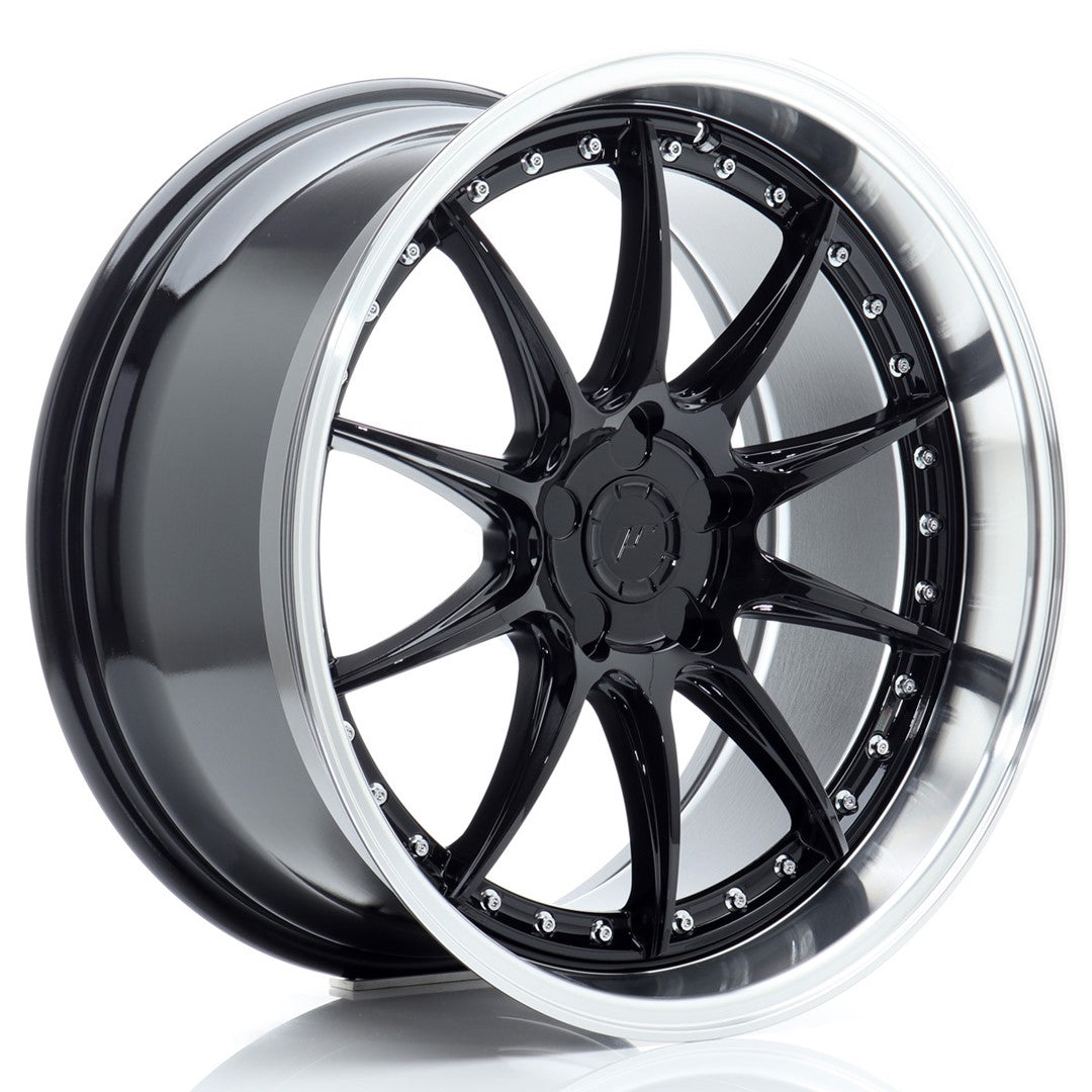 Llanta Japan Racing JR41 19x9,5 ET12-22 5H BLANK Gloss Black w/ Machined Lip