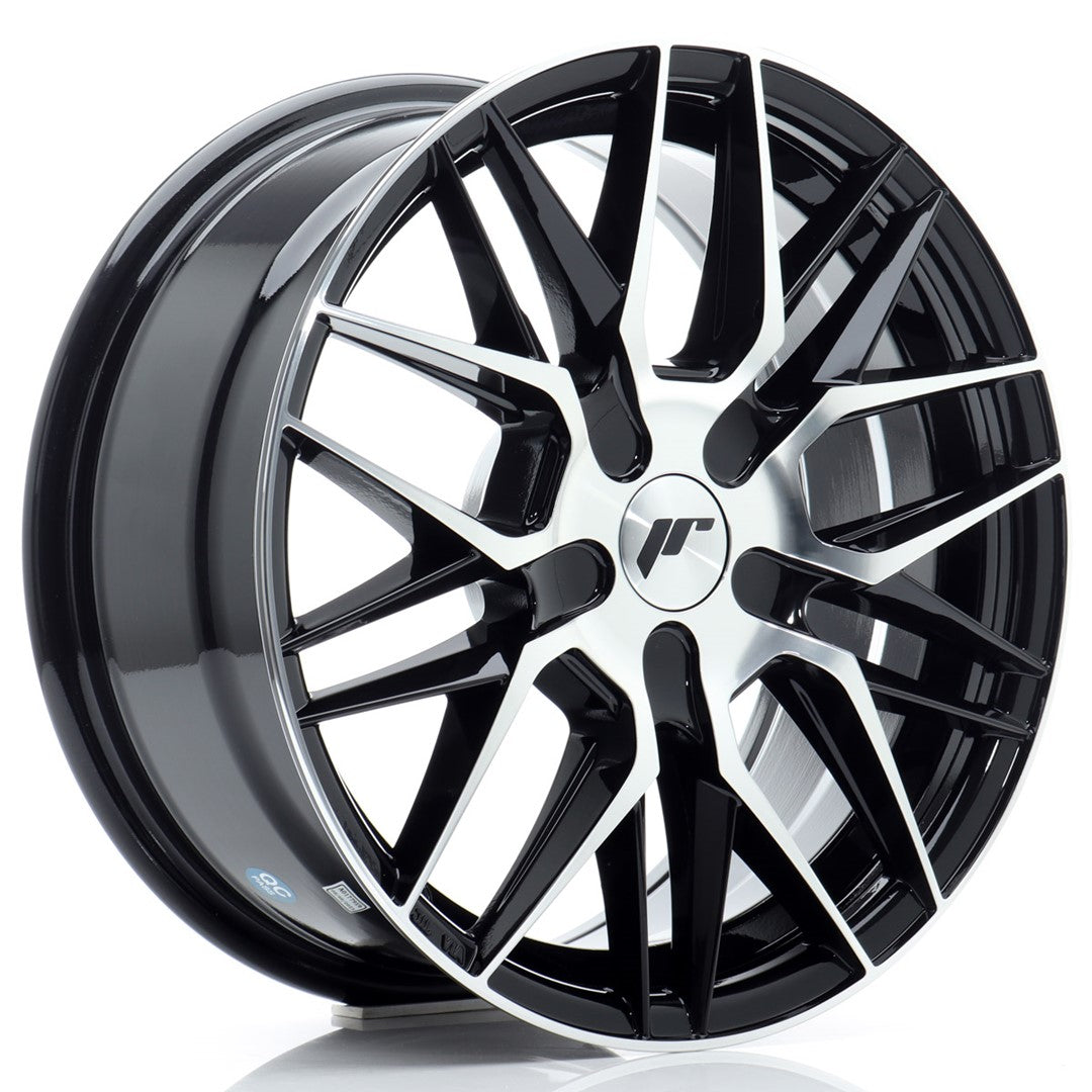 Llanta Japan Racing JR28 16x7 ET20-40 BLANK Gloss Black Machined Face
