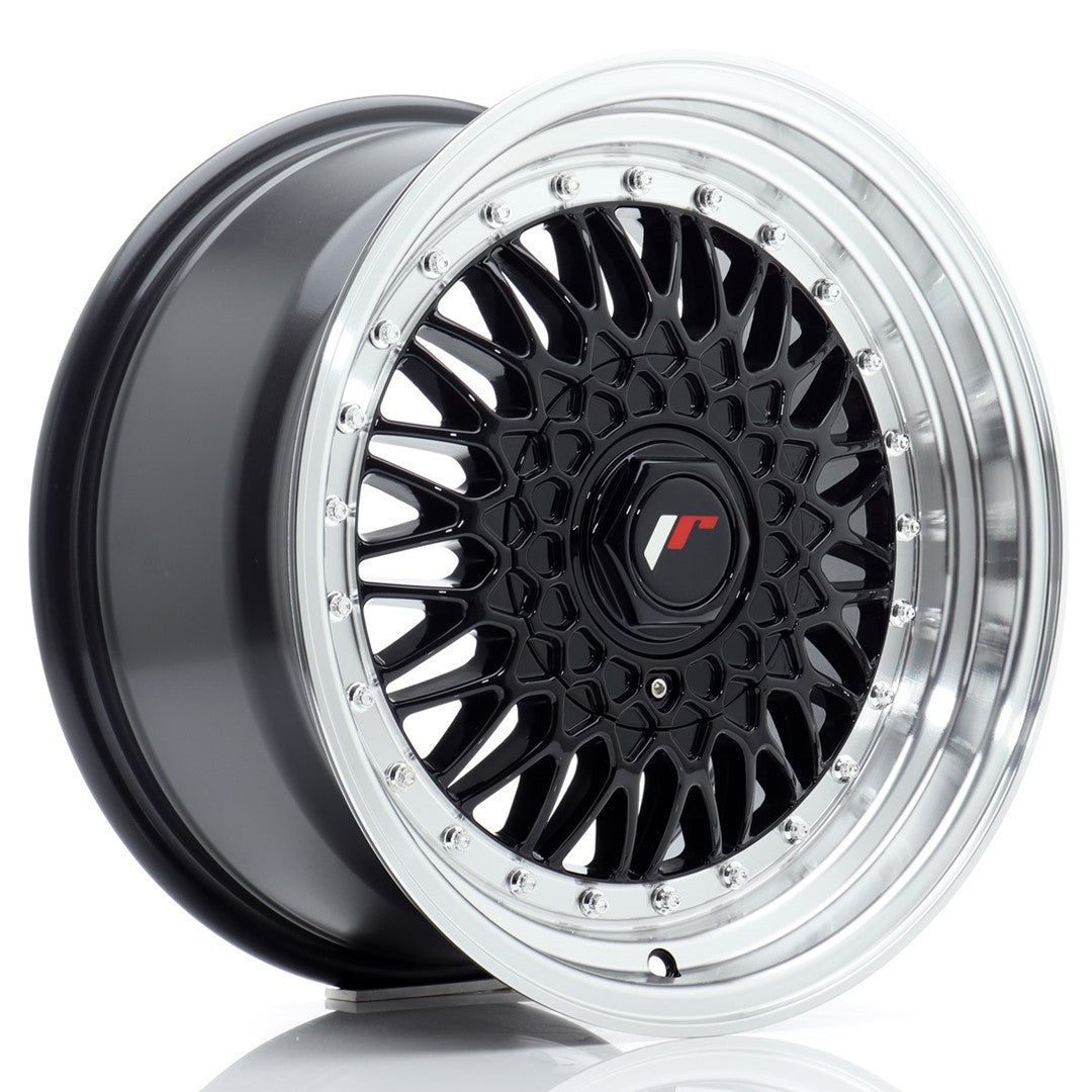 Llanta Japan Racing JR9 16x8 ET25 BLANK Gloss Black w/ Machined Lip