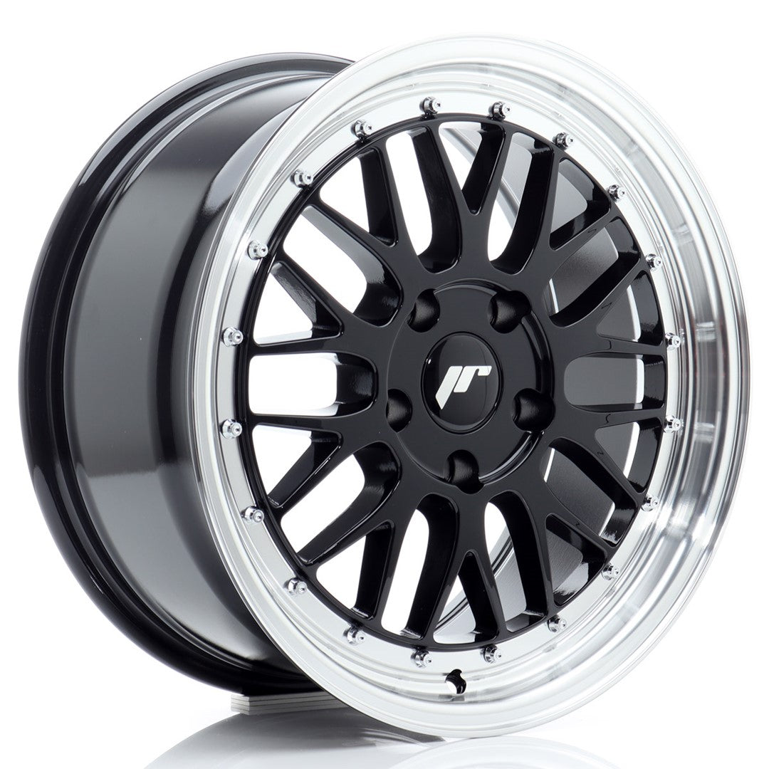 Llanta Japan Racing JR23 17x8 ET35 5x100 Gloss Black w/ Machined Lip