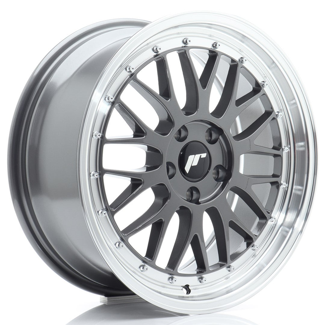 Llanta Japan Racing JR23 18x8 ET40 5x112 Hyper Gray w/ Machined Lip