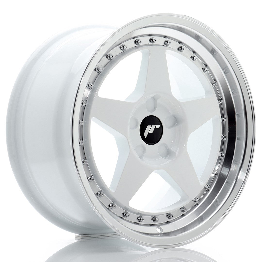 Llanta Japan Racing JR6 17x9 ET20-35 5H BLANK White w/ Machined Lip