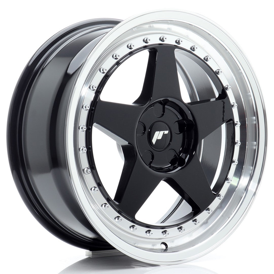 Llanta Japan Racing JR6 18x8,5 ET20-40 5H BLANK Gloss Black w/ Machined Lip