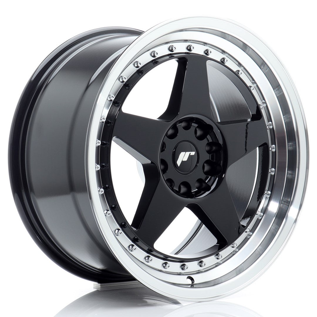 Llanta Japan Racing JR6 18x9,5 ET22 5x114,3/120 Gloss Black w/ Machined Lip