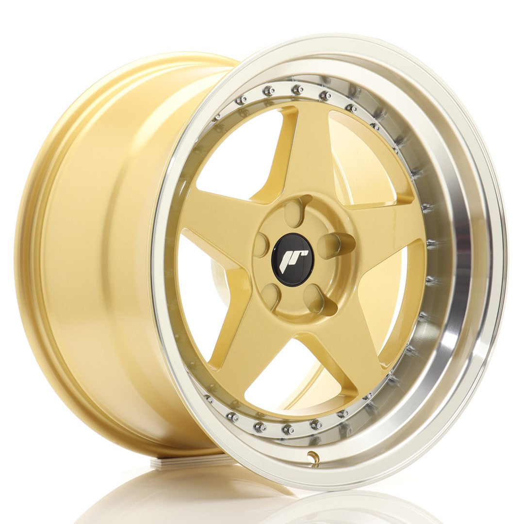 Llanta Japan Racing JR6 18x10,5 ET0-25 5H BLANK Gold w/ Machined Lip