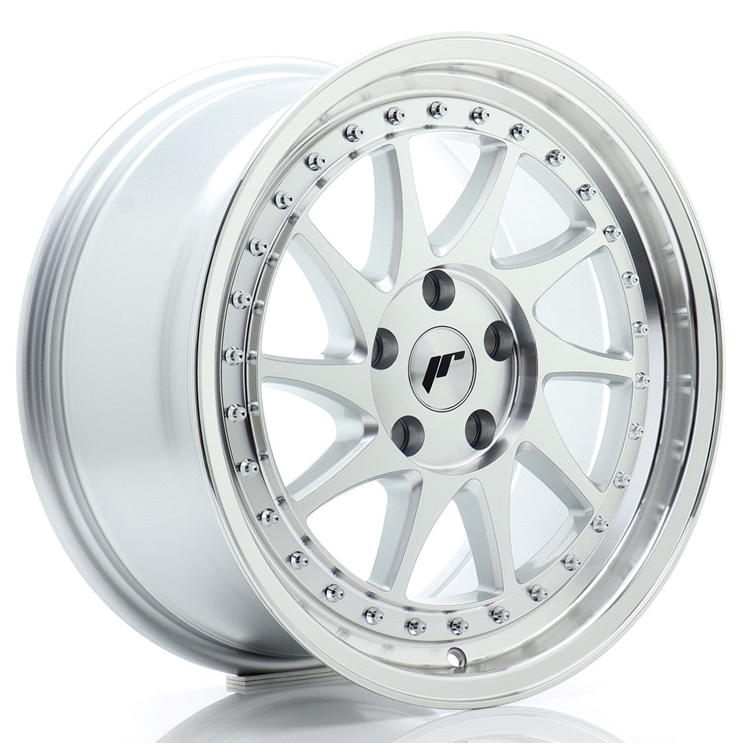 Llanta Japan Racing JR26 17x8 ET35 5x112 Silver Machined Face
