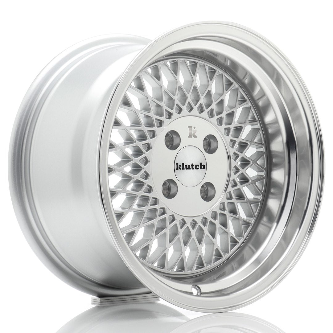 Klutch SL1 15x8,5 ET17 4H BLANK Silver w/ Machined Lip