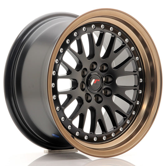 Llanta Japan Racing JR10 16x8 ET20 4x100/108 Matt Black w/ Bronze Lip