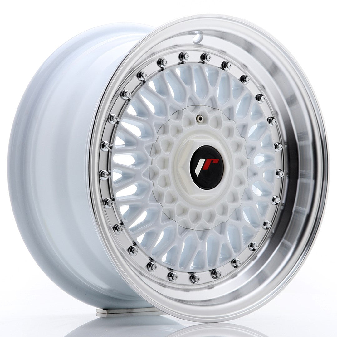 Llanta Japan Racing JR9 15x7 ET20 4x100/108 White w/ Machined Lip