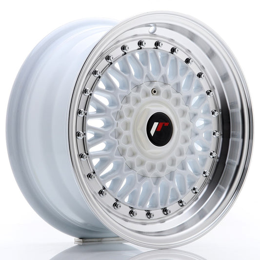 Llanta Japan Racing JR9 15x7 ET20 4x100/108 White w/ Machined Lip