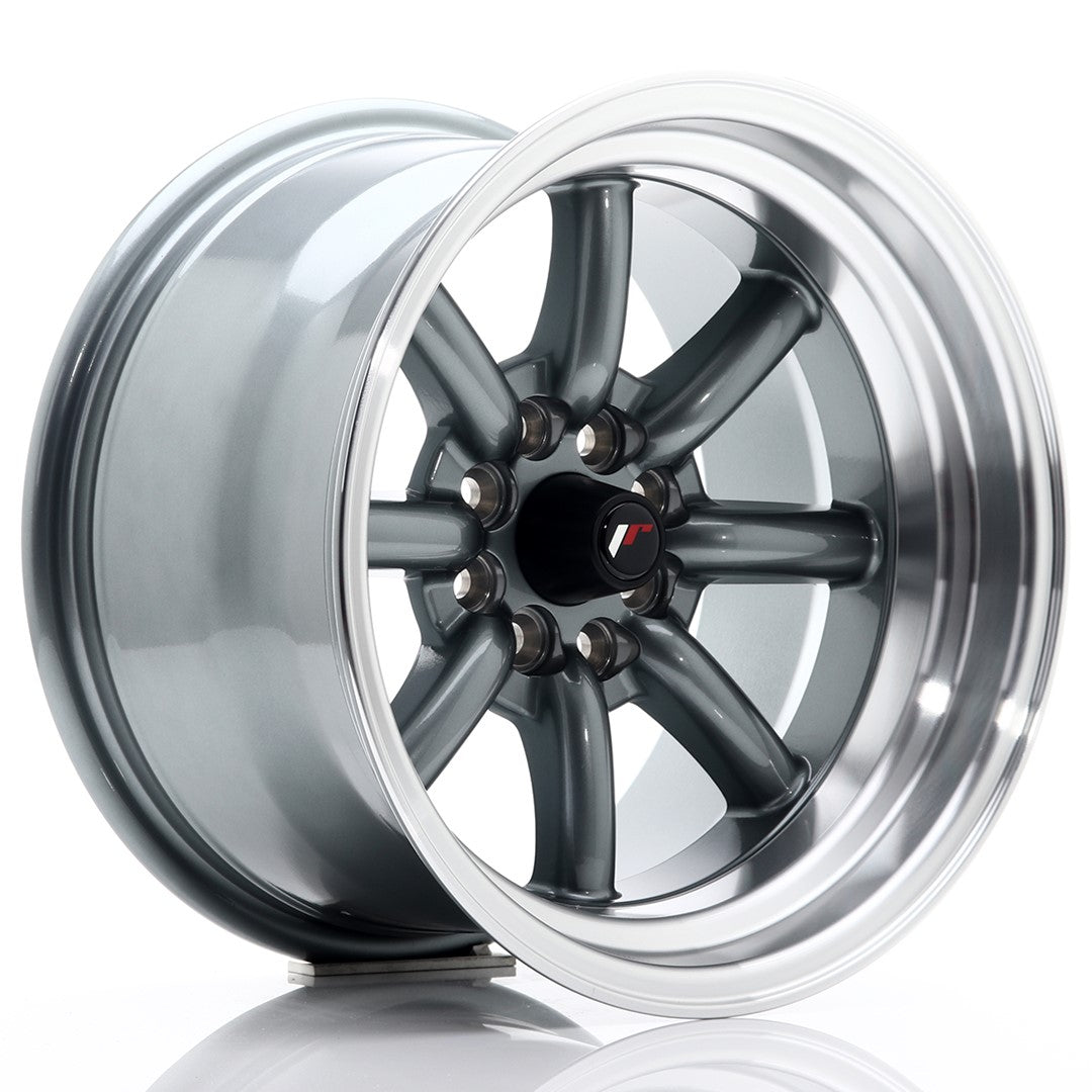 Llanta Japan Racing JR19 15x9 ET-13 4x100/114 Gun Metal w/ Machined Lip