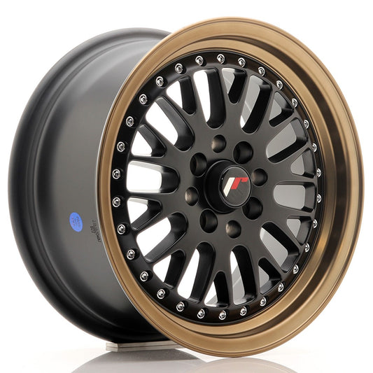 Llanta Japan Racing JR10 15x7 ET30 4x100/108 Matt Black w/ Bronze Lip