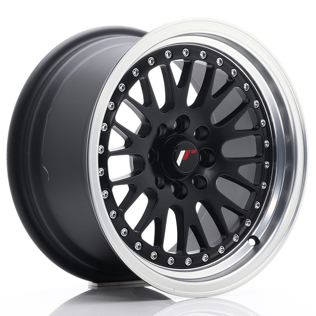 Llanta Japan Racing JR10 15x8 ET20 4x100/108 Matt Black w/ Machined Lip