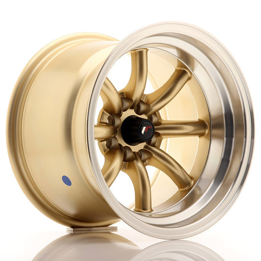 Llanta Japan Racing JR19 15x10,5 ET-32 4x100/114 Gold w/ Machined Lip
