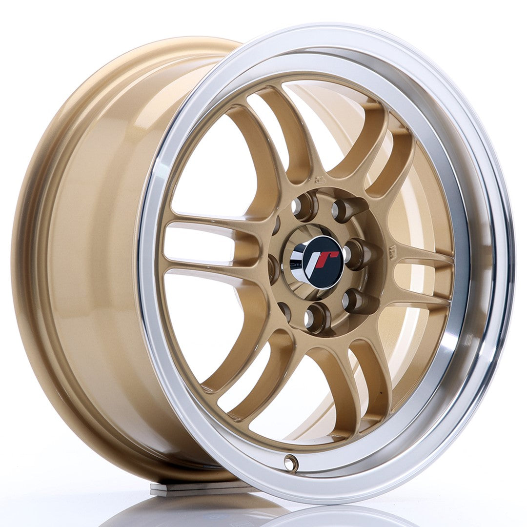 Llanta Japan Racing JR7 15x7 ET38 4x100/114 Gold w/ Machined Lip