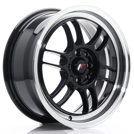 Llanta Japan Racing JR7 16x7 ET38 4x100/114 Gloss Black w/ Machined Lip