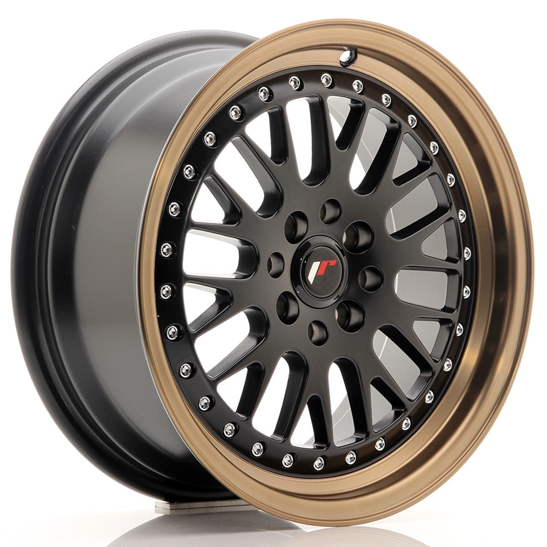 Llanta Japan Racing JR10 16x7 ET30 4x100/108 Matt Black w/ Bronze Lip