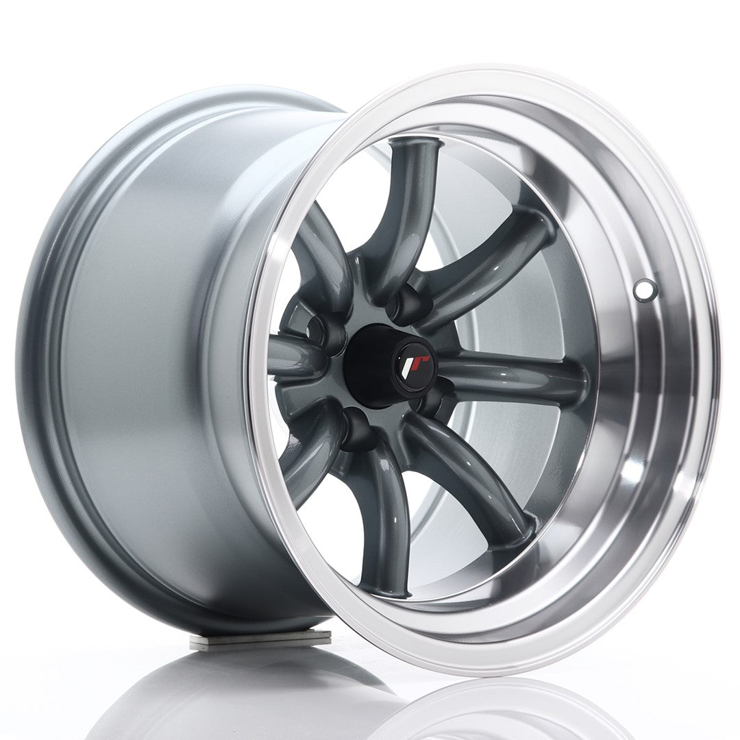Llanta Japan Racing JR19 15x10,5 ET-32 4x100 Gun Metal w/ Machined Lip