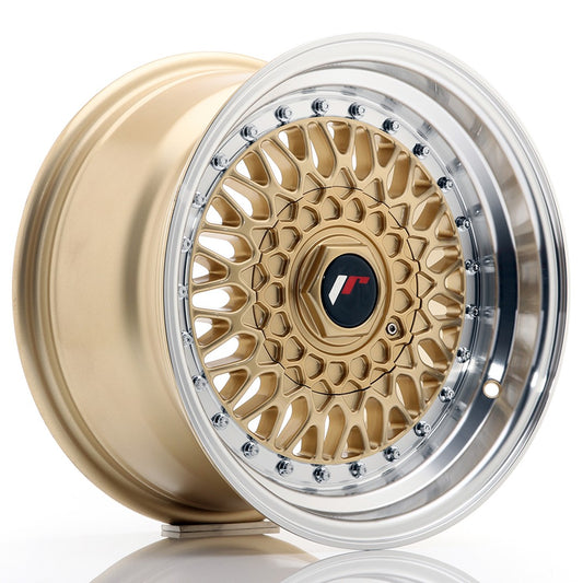 Llanta Japan Racing JR9 15x8 ET20 BLANK Gold w/ Machined Lip