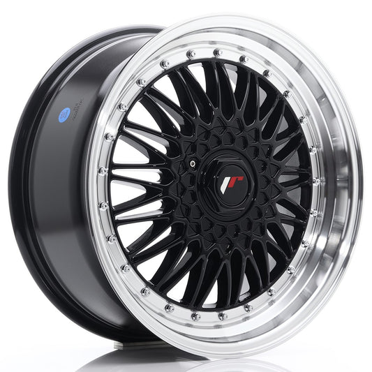 Llanta Japan Racing JR9 18x8 ET35-40 BLANK Gloss Black w/ Machined Lip