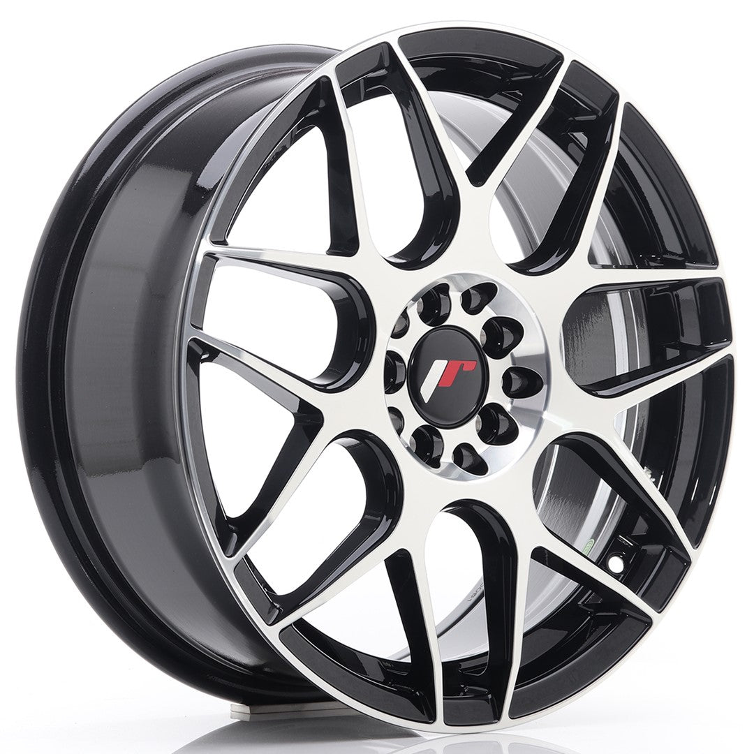 Llanta Japan Racing JR18 17x7 ET40 5x100/114 Gloss Black Machined Face
