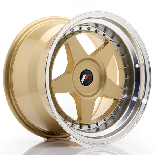 Llanta Japan Racing JR6 17x10 ET20 BLANK Gold w/ Machined Lip