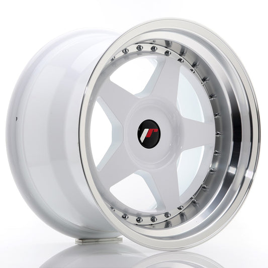 Llanta Japan Racing JR6 17x10 ET20 BLANK White w/ Machined Lip