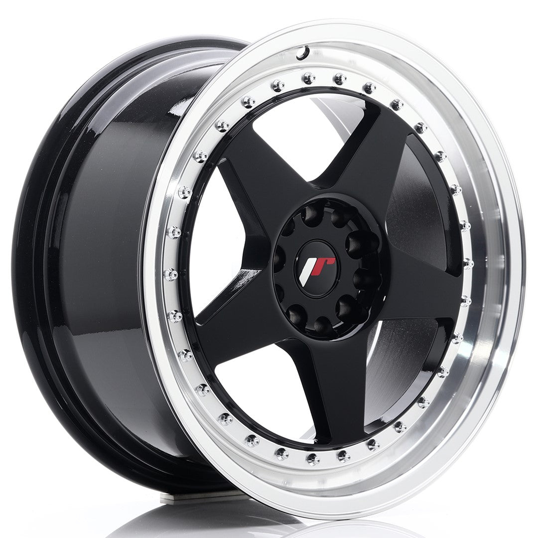 Llanta Japan Racing JR6 18x8,5 ET22 5x114,3/120 Gloss Black w/ Machined Lip