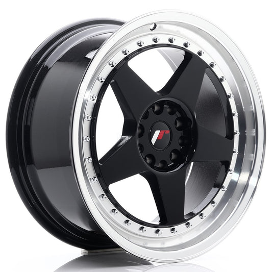 Llanta Japan Racing JR6 18x8,5 ET22 5x114,3/120 Gloss Black w/ Machined Lip