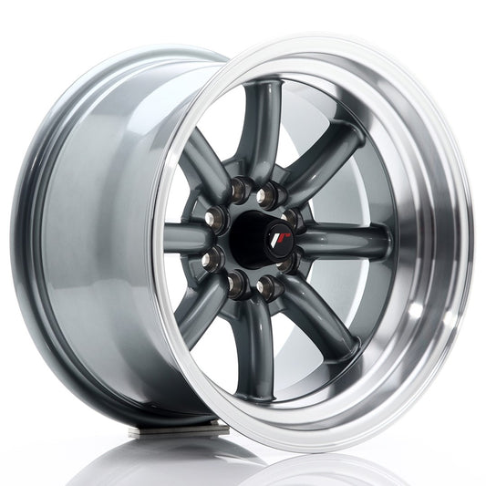 Llanta Japan Racing JR19 15x9 ET-13 4x100/108 Gun Metal w/ Machined Lip
