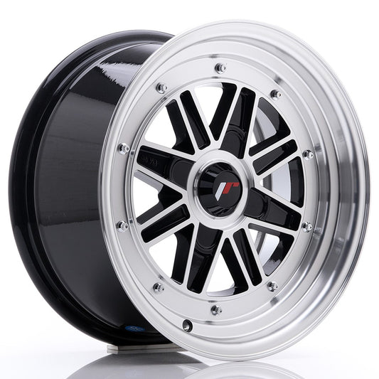 Llanta Japan Racing JR31 15x7.5 ET20 4H BLANK Gloss Black Machined Face
