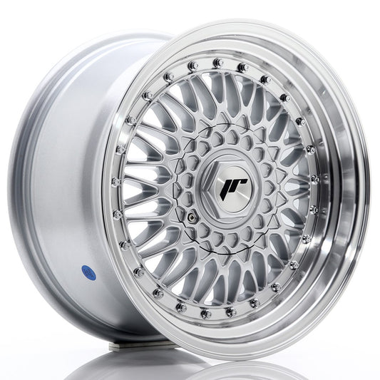 Llanta Japan Racing JR9 16x8 ET25 4x100/108 Silver w/ Machined Lip+Silver Rivets