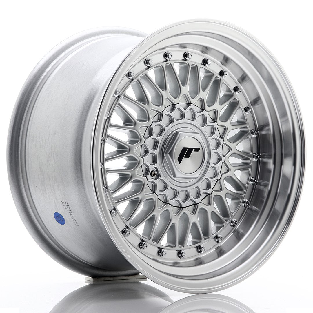 Llanta Japan Racing JR9 16x9 ET20 4x100/108 Silver w/ Machined Lip+Silver Rivets