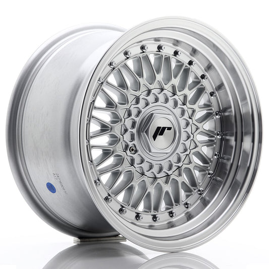 Llanta Japan Racing JR9 16x9 ET20 4x100/108 Silver w/ Machined Lip+Silver Rivets